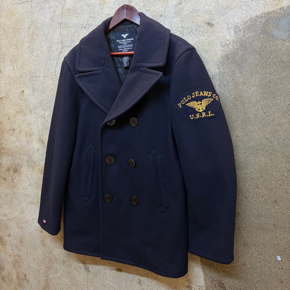 90s USA 빈티지 폴로랄프로렌 폴로진스 오리지널 피코트 울코트 상품이미지2