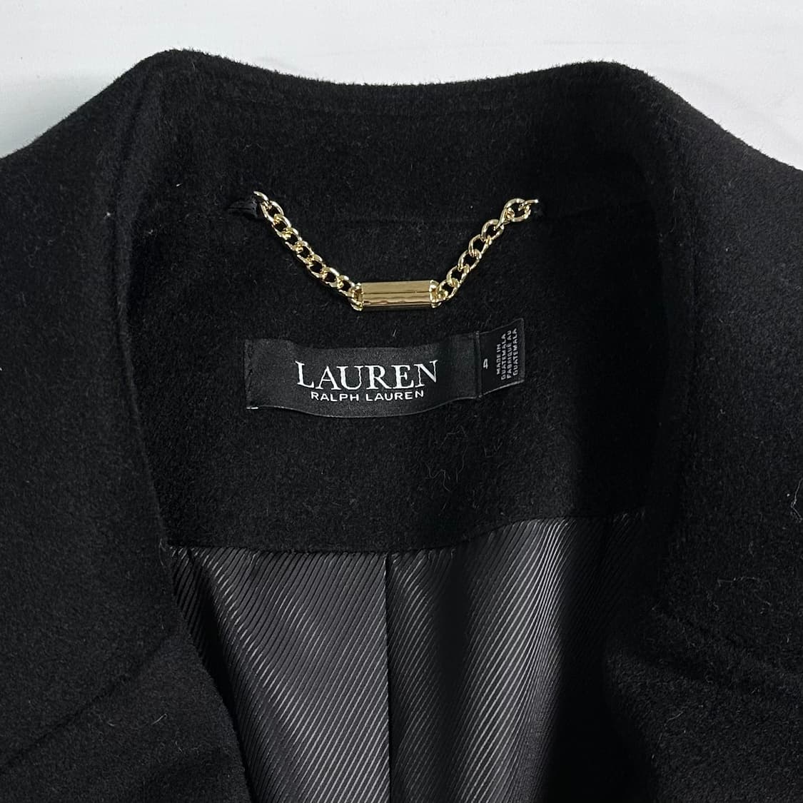 로렌 랄프로렌 블랙 울 코트  상품이미지6