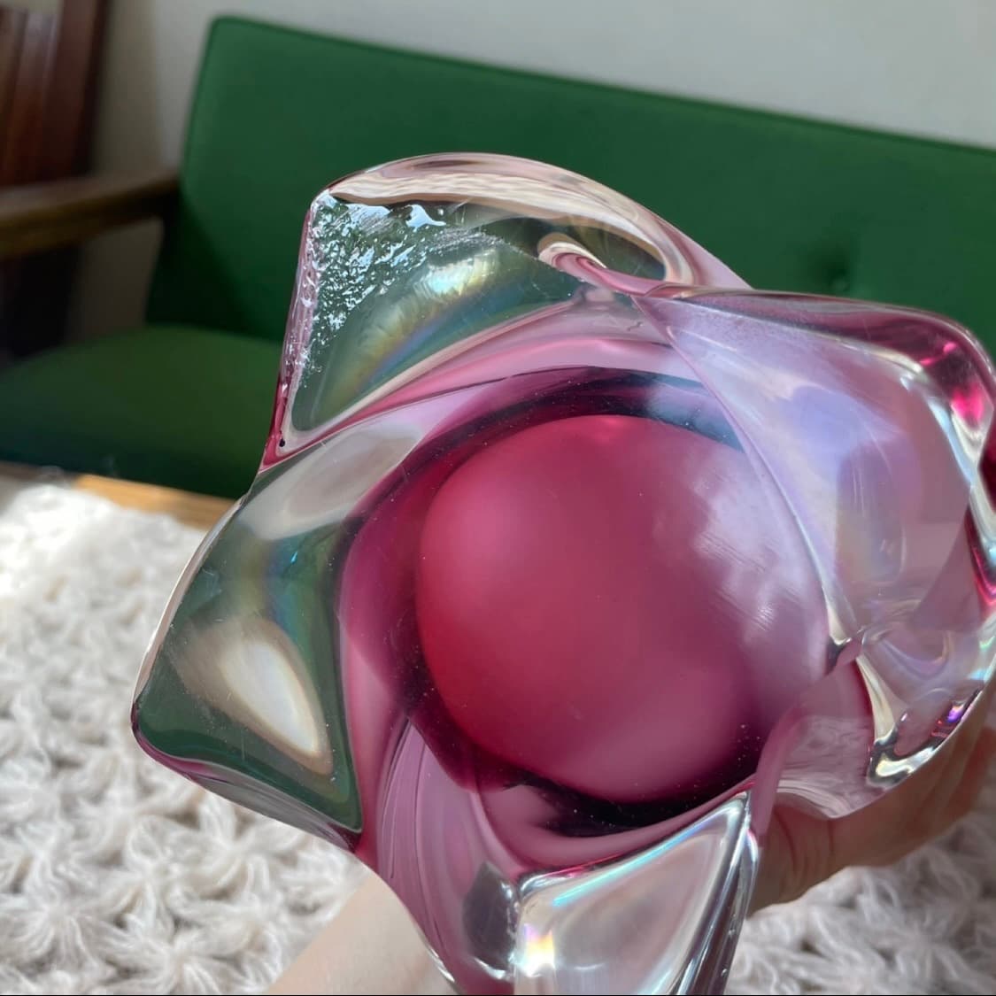 [70’s Vintage Vase] 빈티지 블로운 글라스 돌핀 유리 화병 상품이미지8