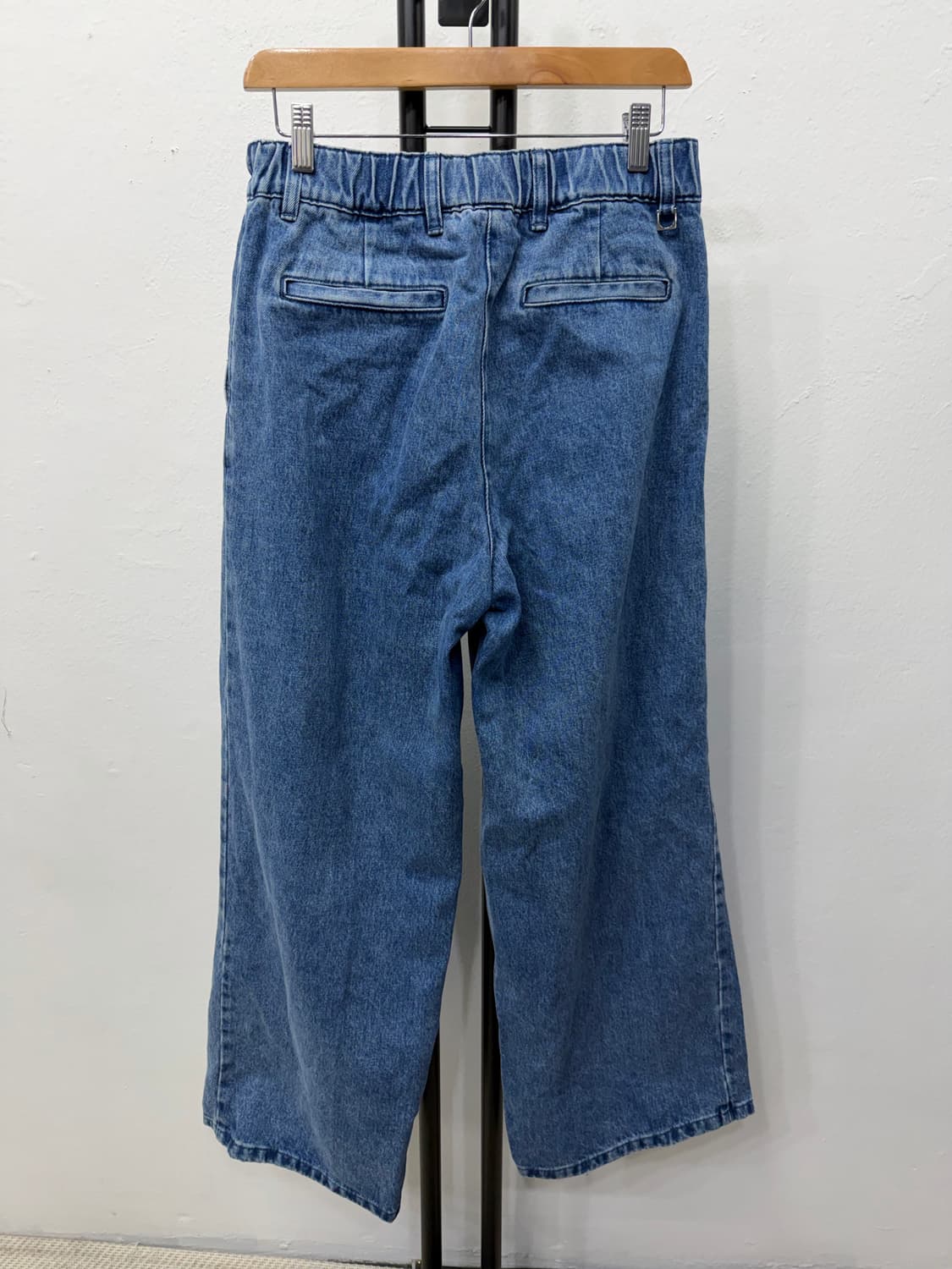 정품) 시스템 한섬 24ss 데님 밴딩 와이드팬츠 67 상품이미지4