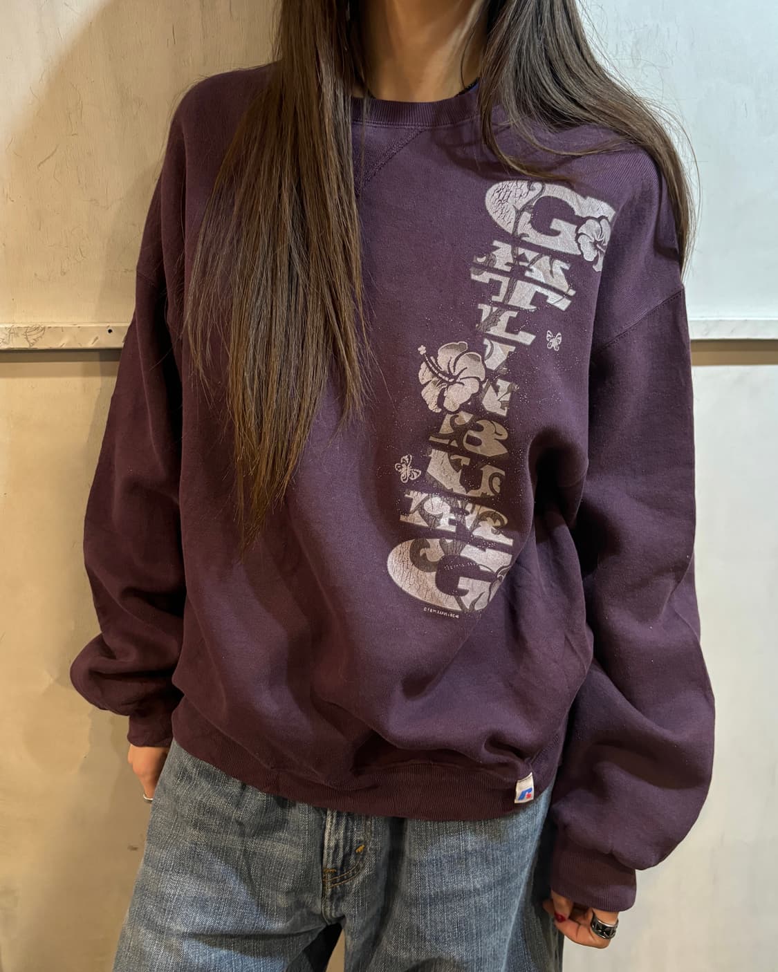 90s RUSSELL y2k grunge purple sweats 상품이미지2