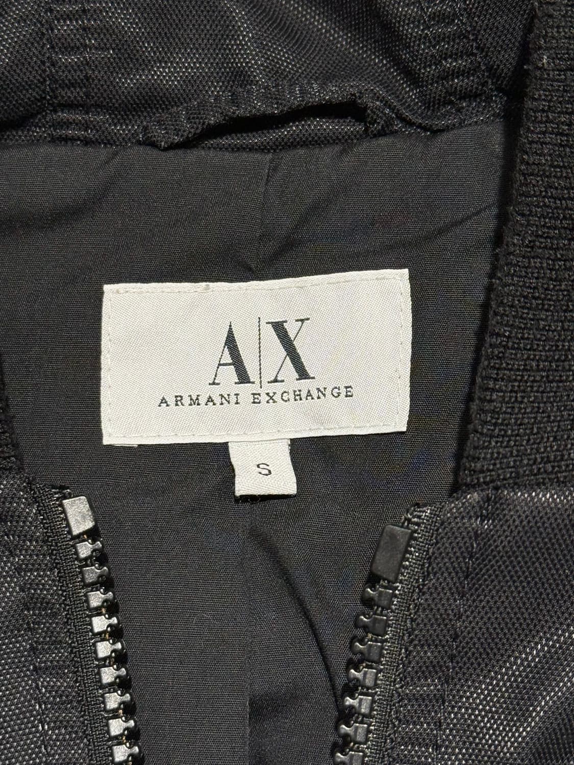 아르마니 익스체인지 블랙 코튼 나일론 후디 집업 자켓 상품이미지7