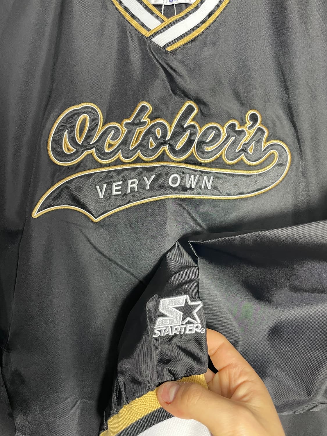 OVO x starter 블랙 풀오버 윈드브레이커 상품이미지5