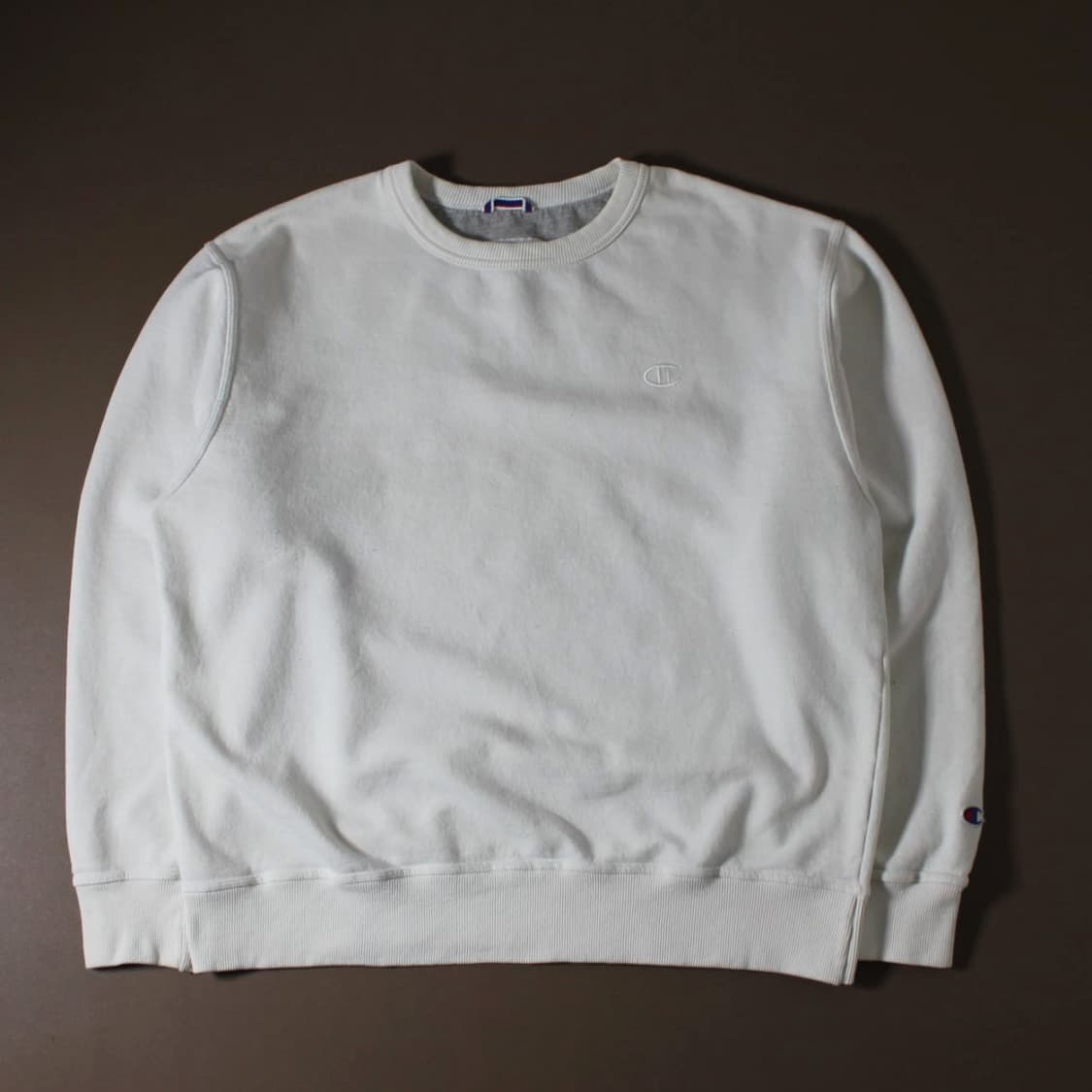 Champion 챔피온 화이트 기모 맨투맨 상품이미지1