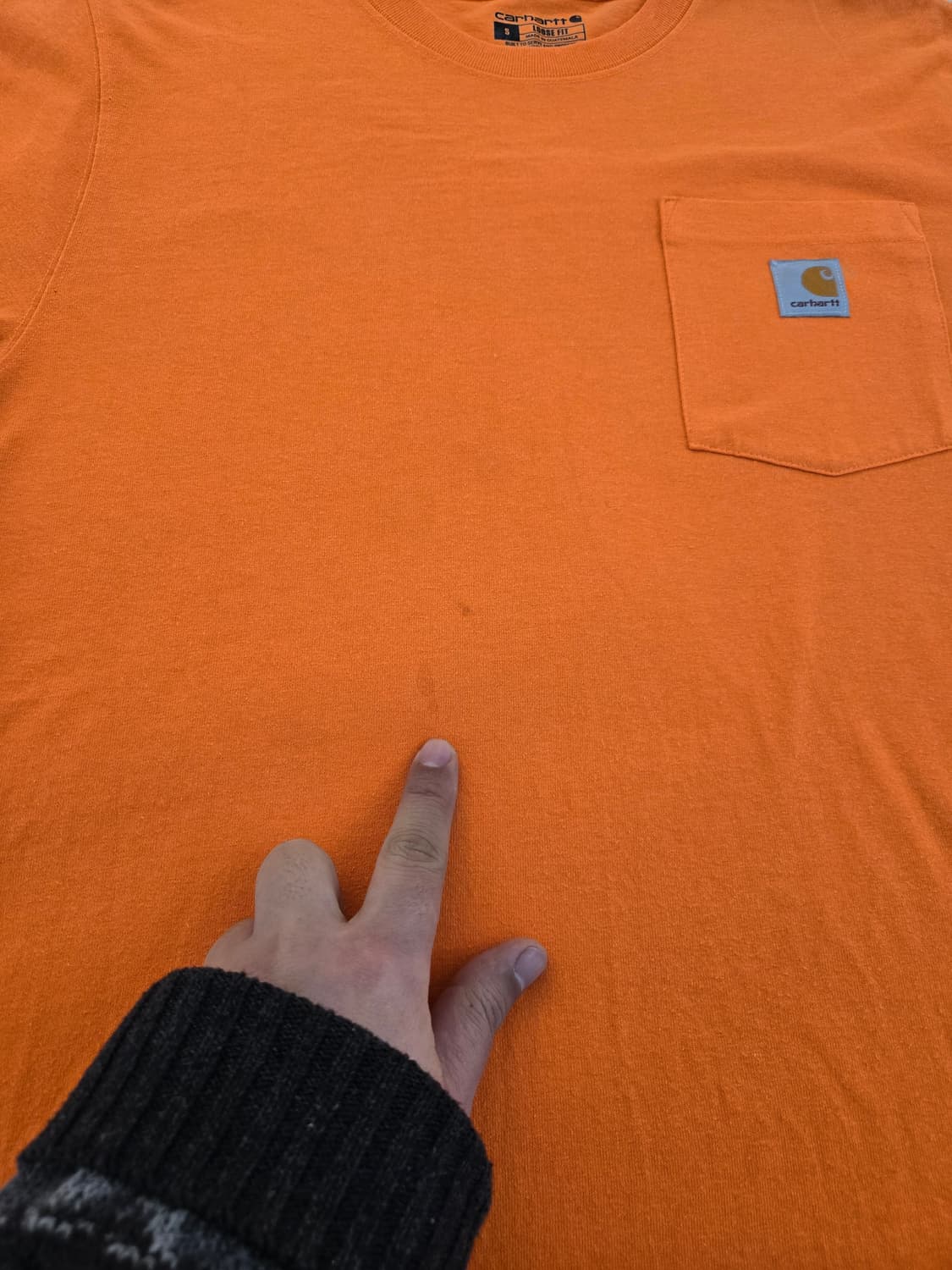 칼하트 포켓 반팔티 오렌지 S 상품이미지6