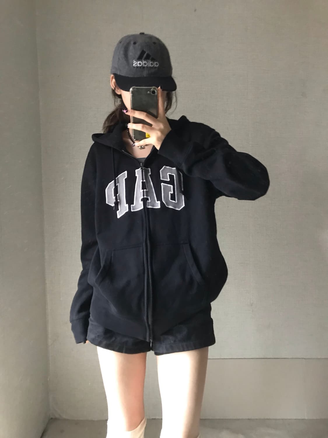 갭 블랙 후드집업 상품이미지5