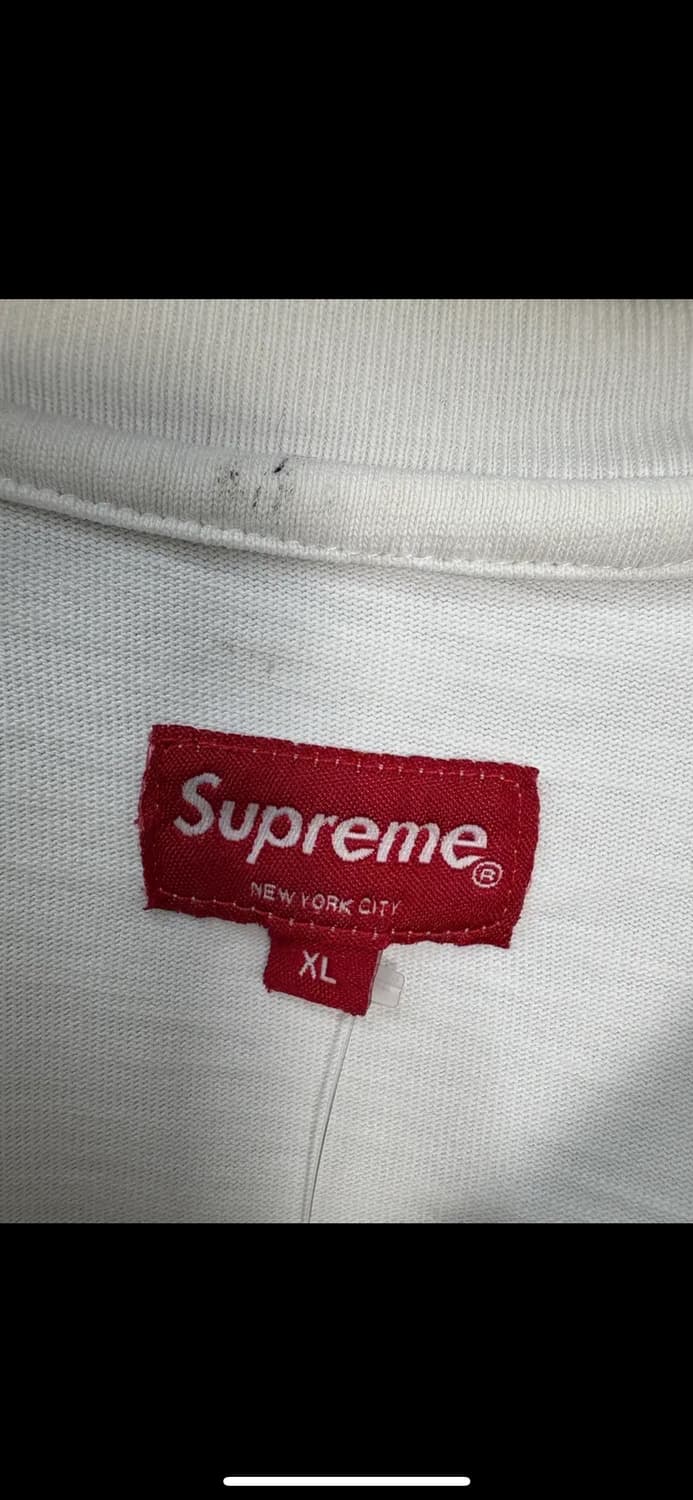 슈프림 스케치 자수로고 숏슬리브탑 화이트 반팔 H1907 상품이미지6