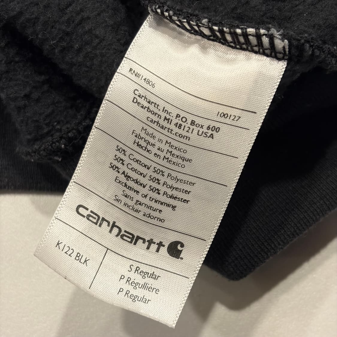 [S] 칼하트 써멀 블랙 스웻 후드집업 블랙 C616 상품이미지8