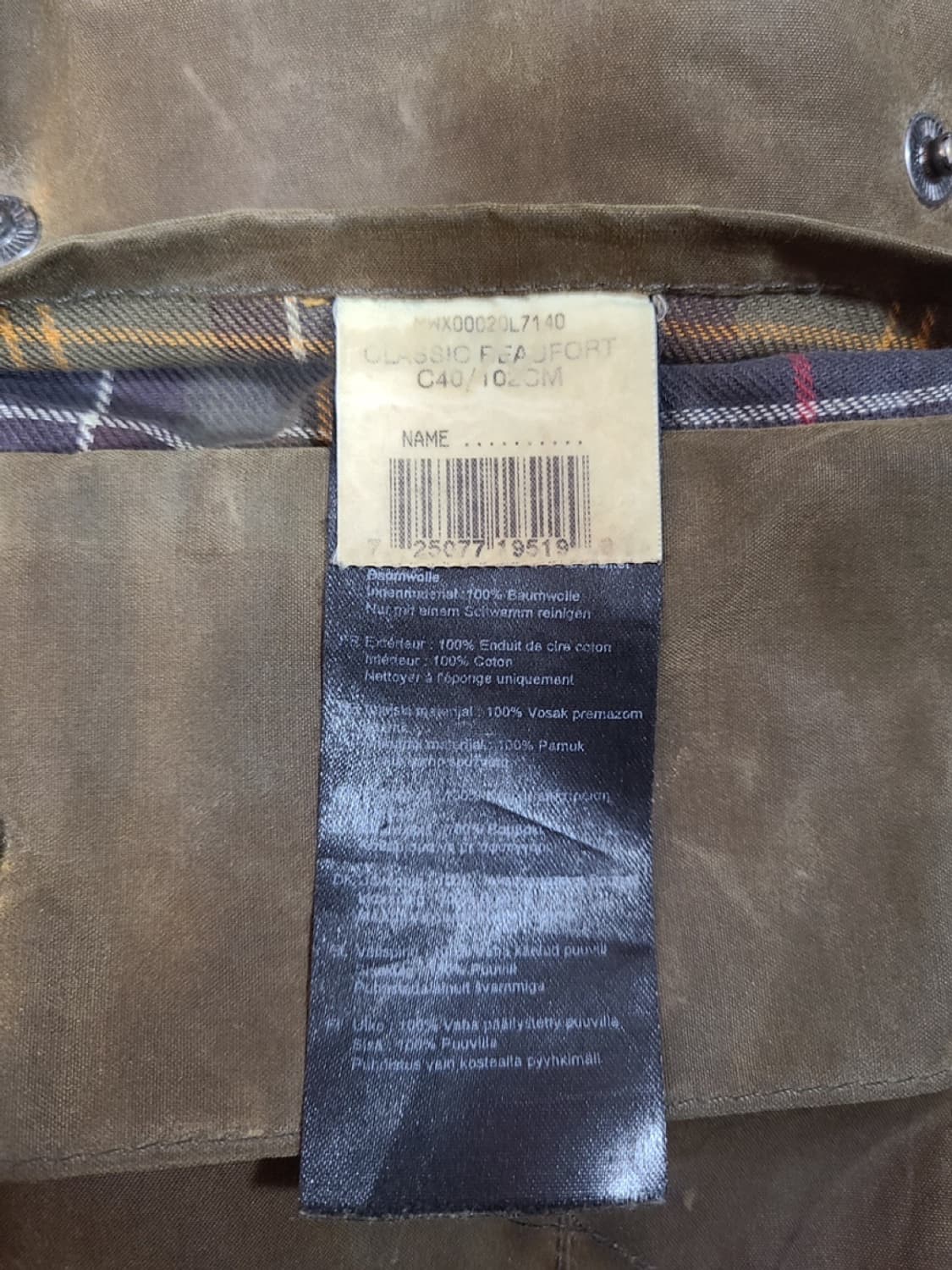 빈티지-바버(Barbour) 빈티지 워시드 왁싱 클레식 자켓 상품이미지7