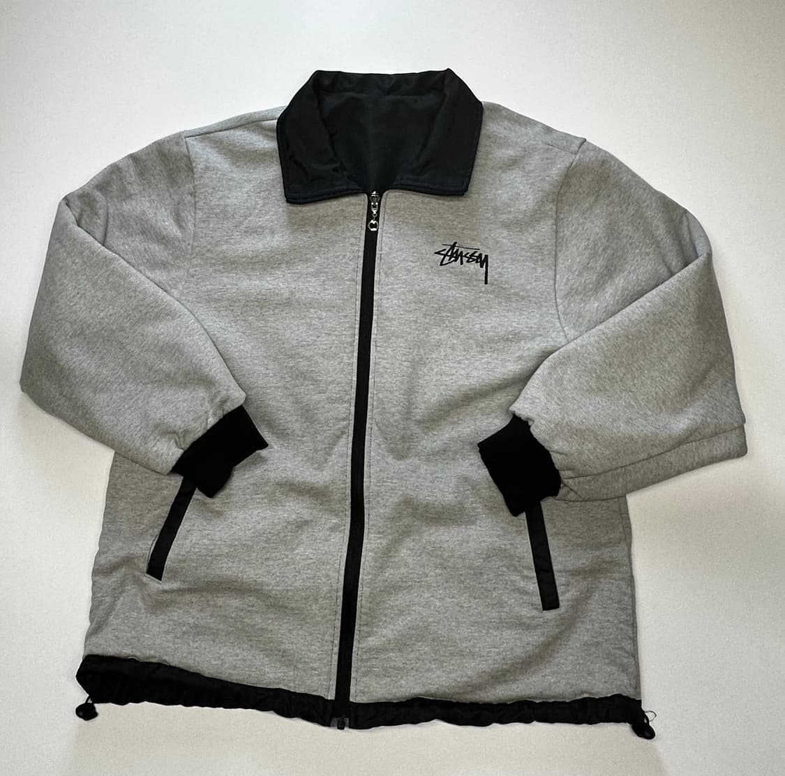 스투시 리버시블 코치 자켓 블랙/그레이 XL 상품이미지4
