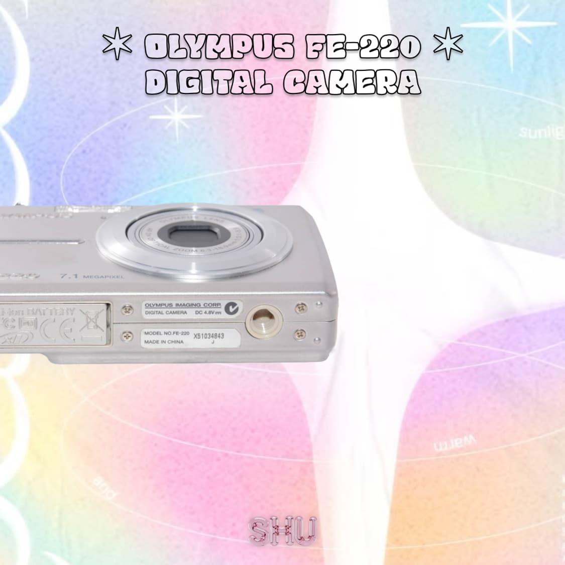 (풀박) 올림푸스 FE-220 빈티지 디카 디지털카메라 실버  상품이미지5