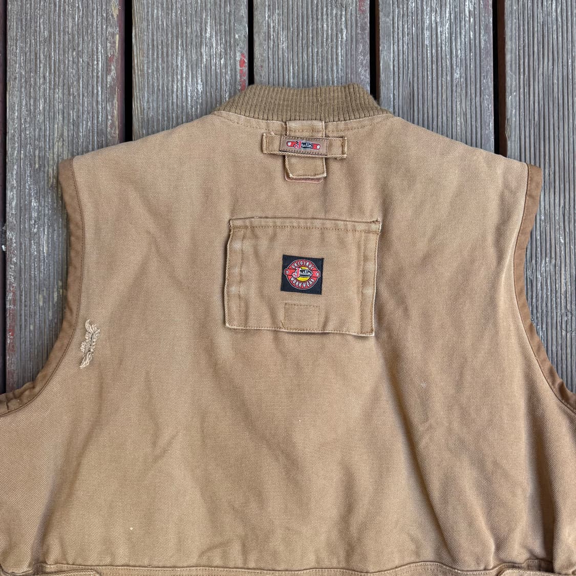 빈티지 워크 베스트 브라운 상품이미지5