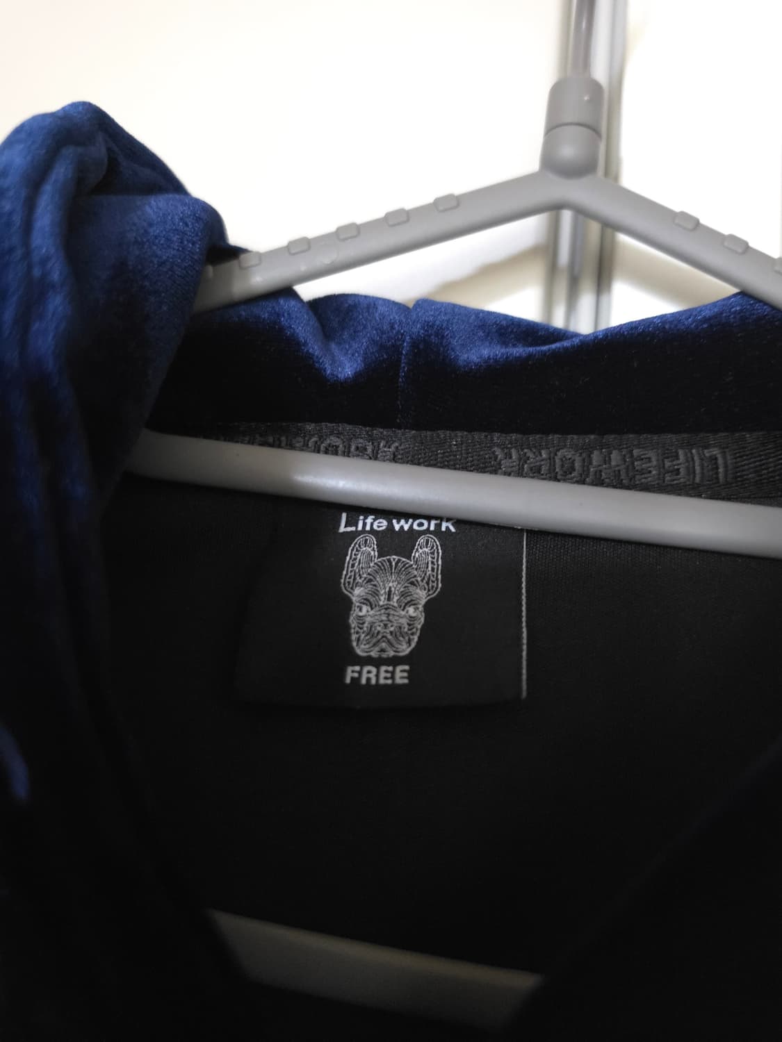 라이프워크 벨벳 후드집업 네이비 상품이미지4