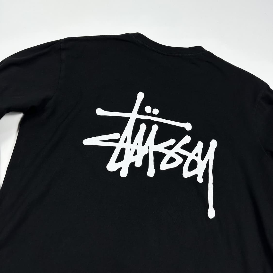 스투시 백로고 베이직 롱슬리브 블랙 M 상품이미지3