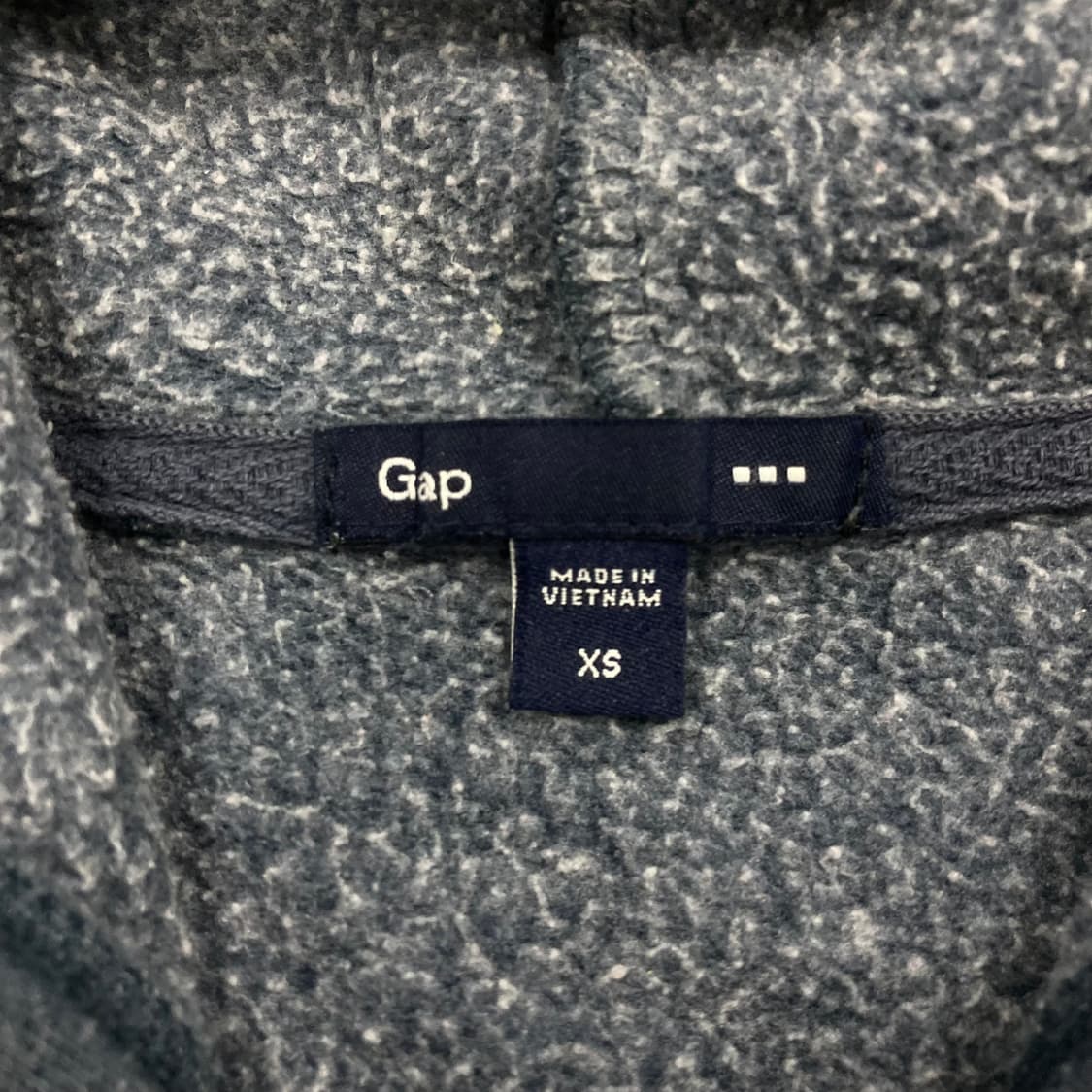 GAP 네이비 멜란지 컬러 스펠아웃 빅로고 후드 집업 상품이미지3