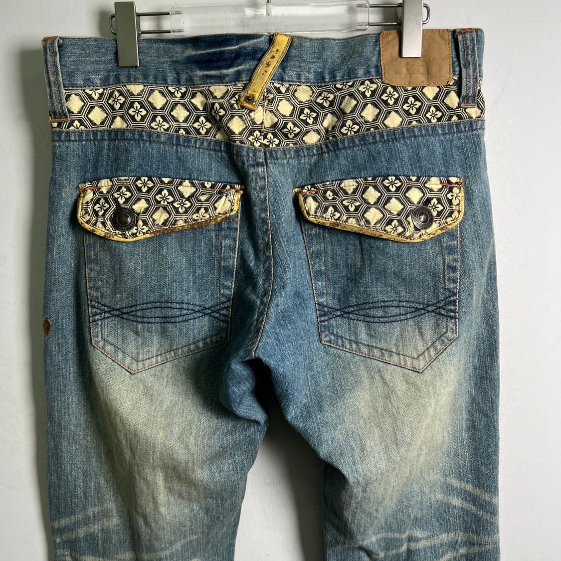 seku 빈티지 오리엔탈 워싱 데님 팬츠 XL 상품이미지8