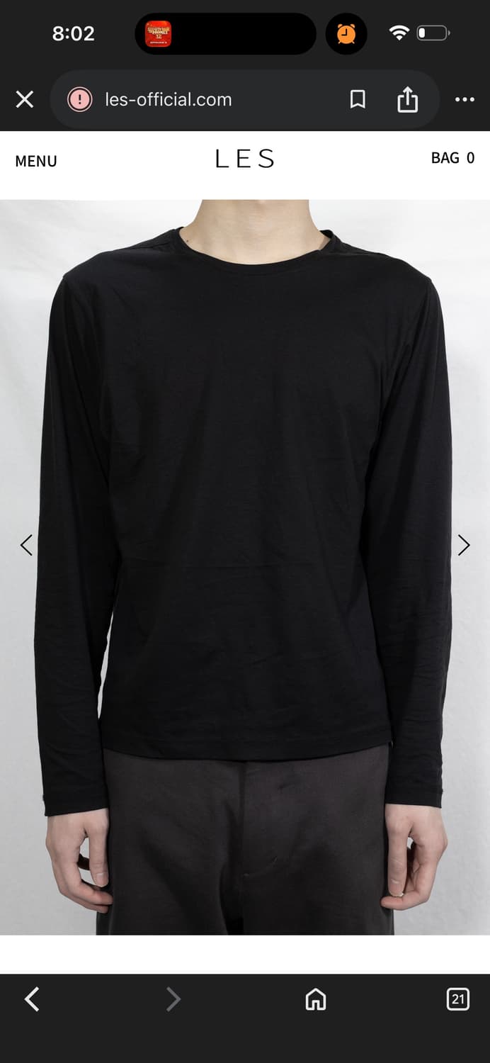 Les 롱슬리브 블랙[2] 상품이미지1