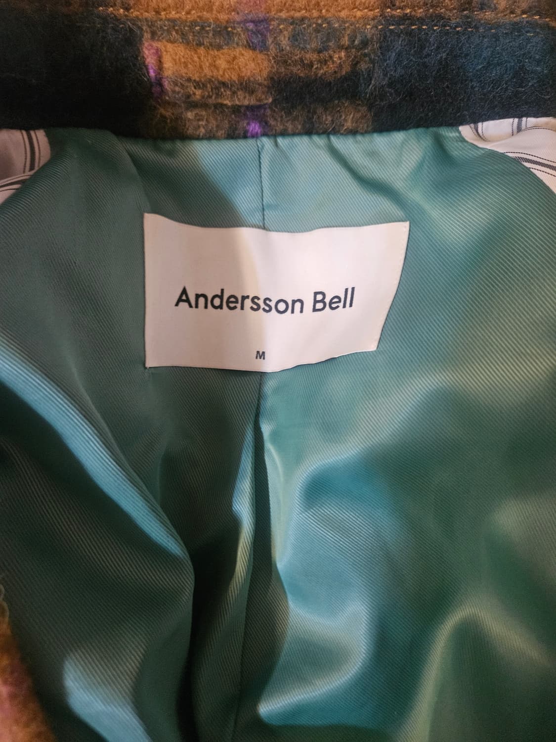 앤더슨벨 체크 롱코트 상품이미지4