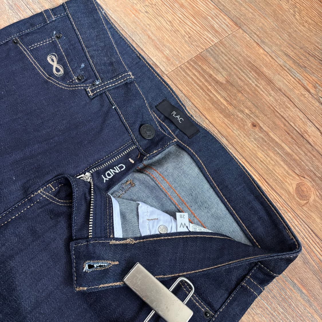 새제품 플랙진 스키니진 27 28 크롭 cindy 슬림 청바지  상품이미지6