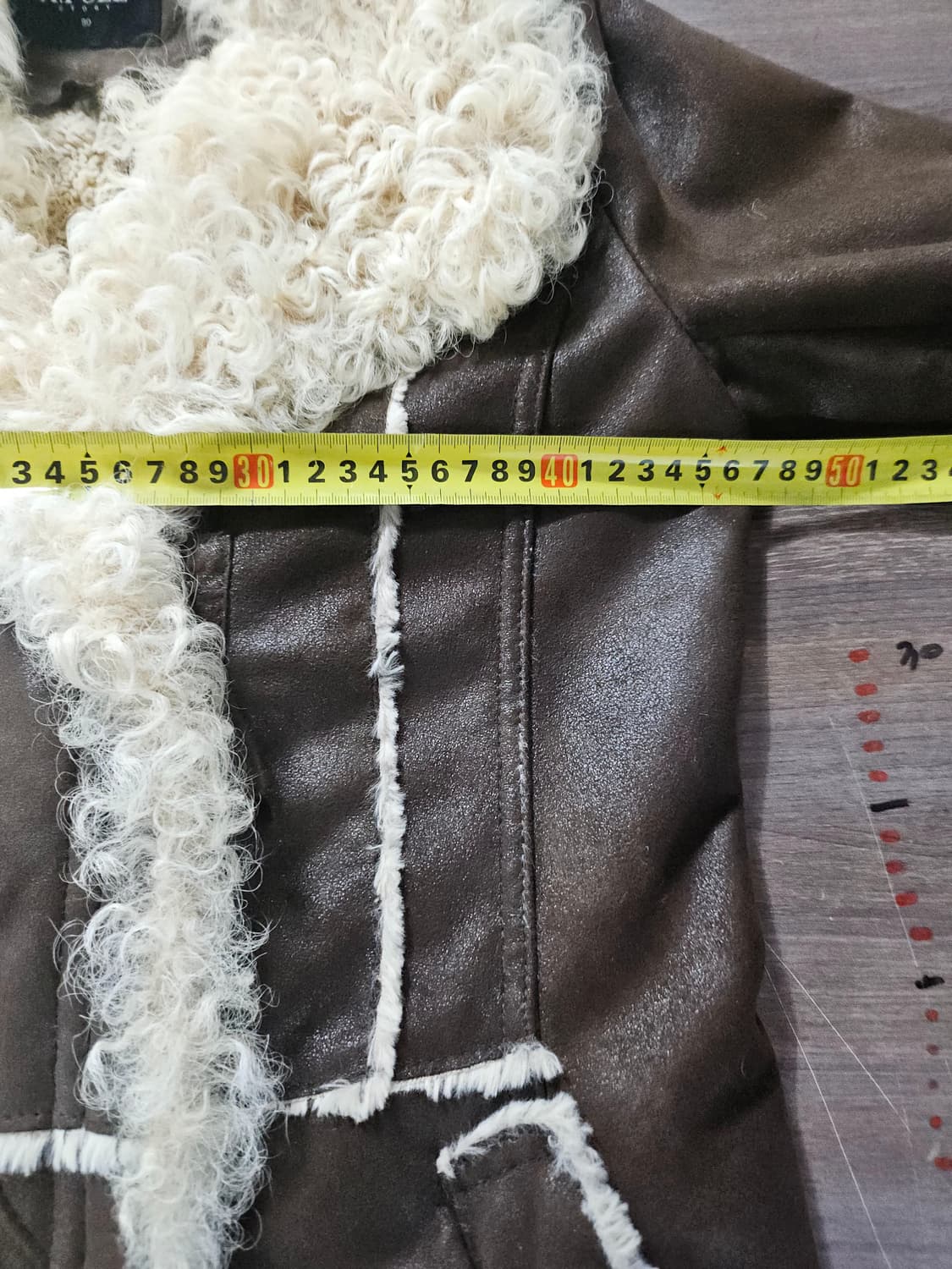 A.POLE 무스탕 코트 브라운 90 상품이미지6