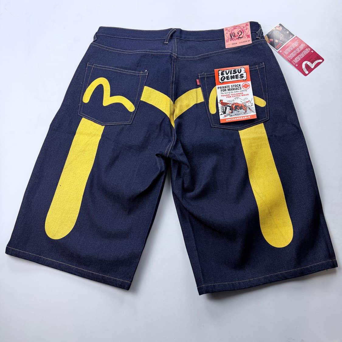 에비수 NO2 빅로고 데님쇼츠 반바지 새상품 상품이미지1
