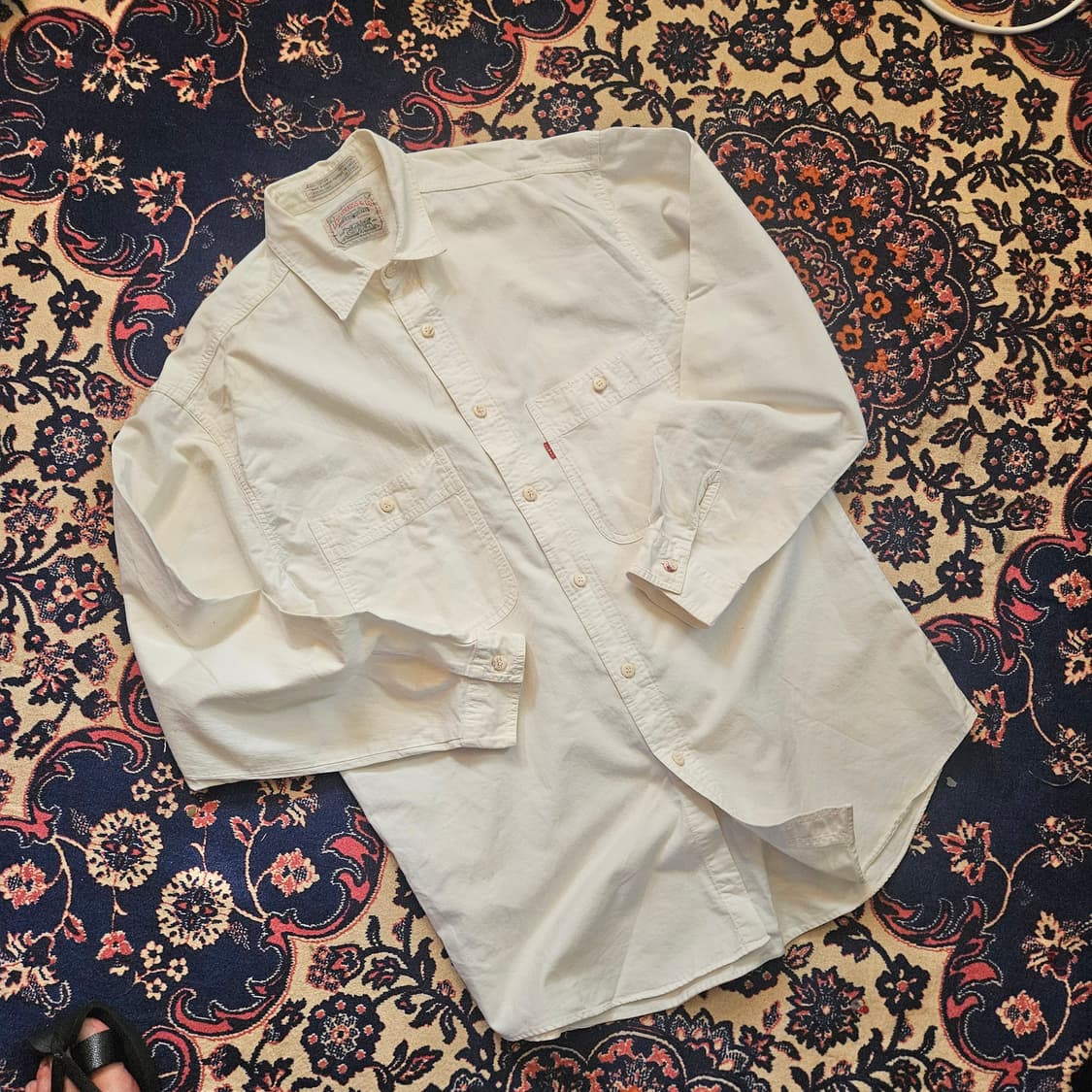 리바이스(Levis) 레드텝 워크웨어 화이트 빈티지 셔츠 L size 상품이미지1