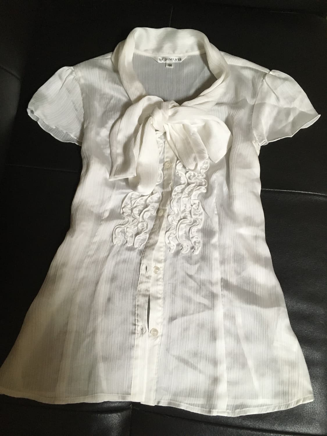 리본 반팔 블라우스 상품이미지3