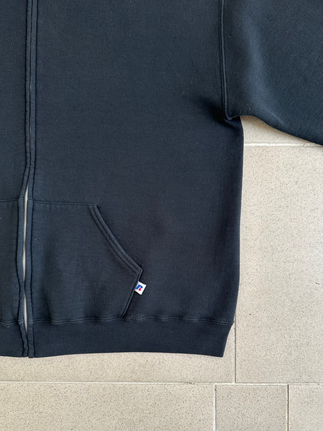 빈티지 러셀 후드집업 블랙 XL 상품이미지3