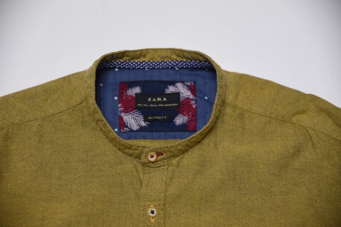 자라 릴렉스핏 차이나 카라 셔츠 L 상품이미지3