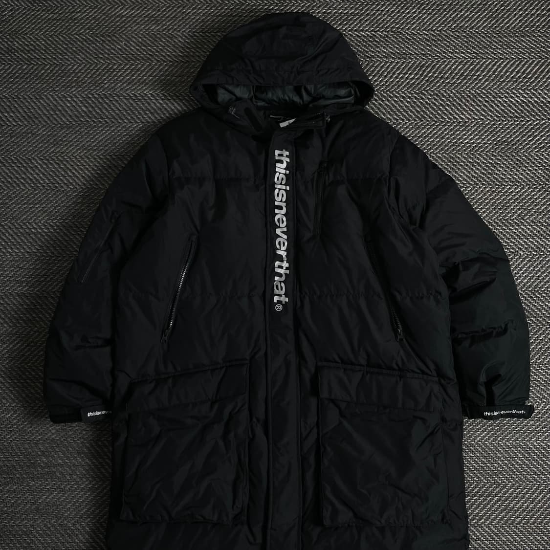 디스이즈네버댓 스펠아웃 빅로고 다운 롱패딩o 3676 상품이미지1