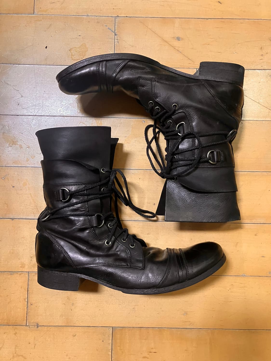 Whoop de doo 00s 훕데두 헤비 레이어드 컴벳 부츠 270 상품이미지2