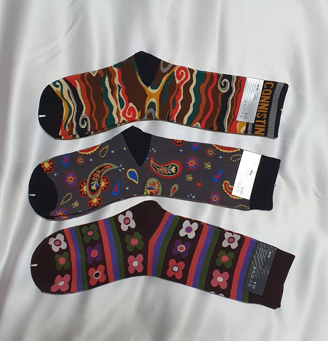 물결 꽃 깃털 CONNISTINE MUSEUM 코니스틴 뮤지엄 양말 상품이미지1