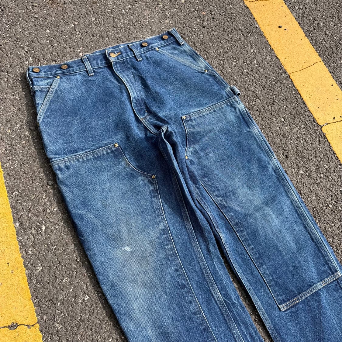 OG 칼하트 B07 DNM 더블니 카펜터 데님 팬츠 상품이미지3