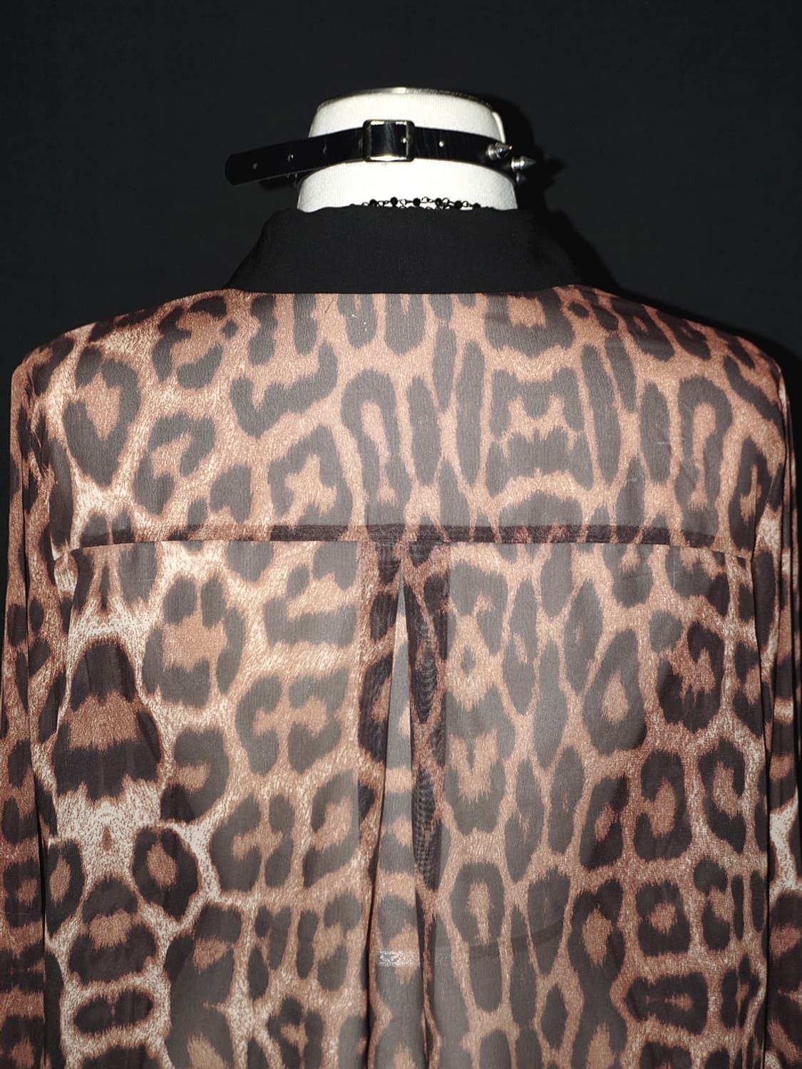 (sorridere) leopard see-through shirt  상품이미지7