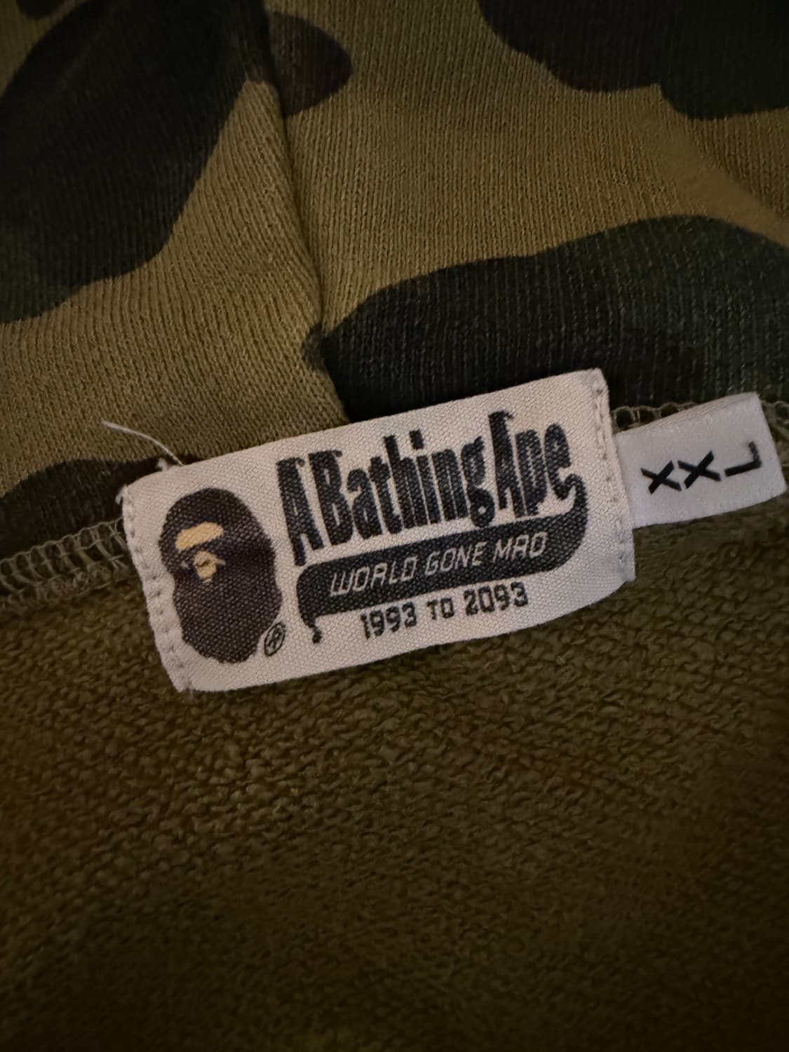 베이프 카모 샤크 후드집업 2XL 정품 상품이미지2