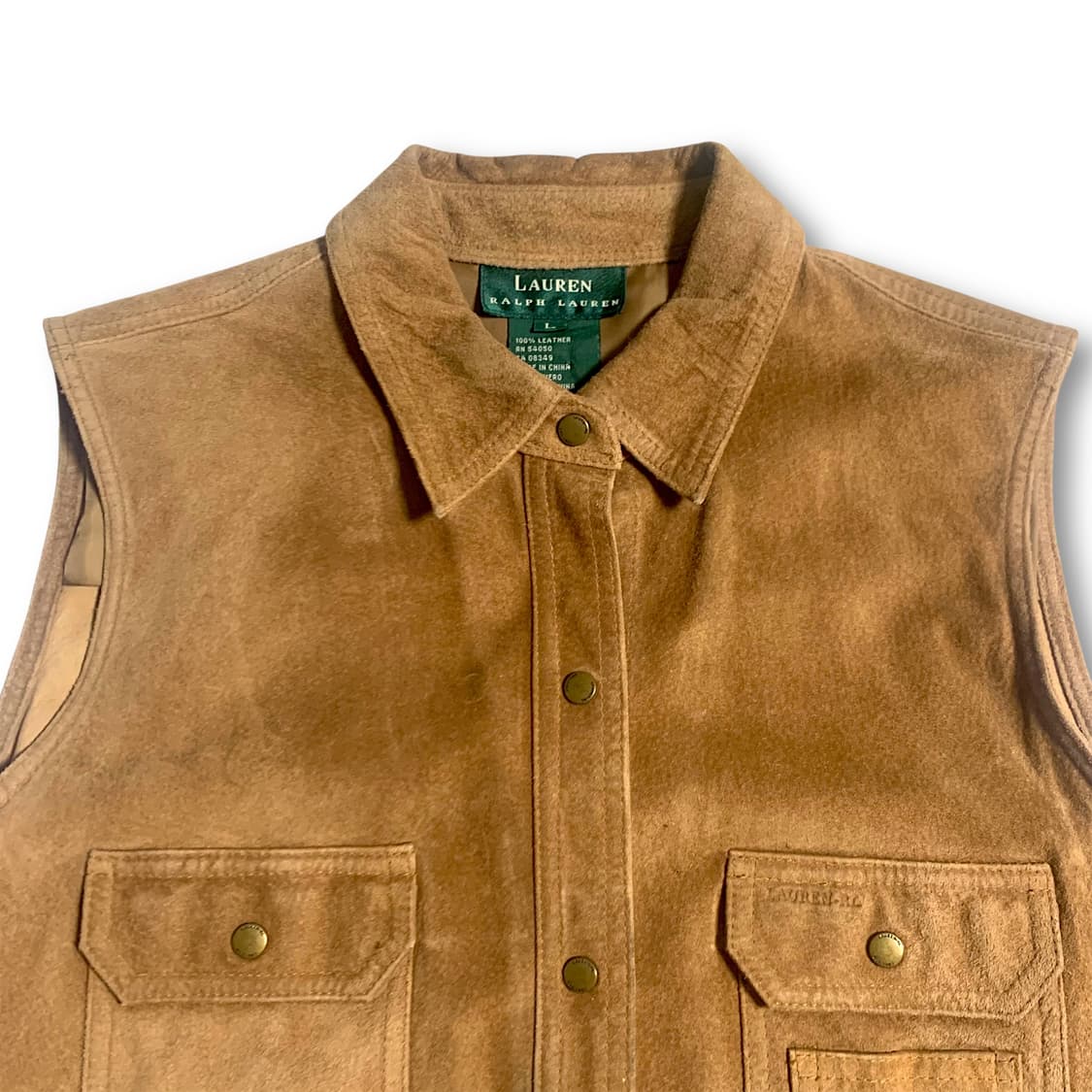 [M~L] Ralph Lauren Suede Leather Vest 상품이미지2