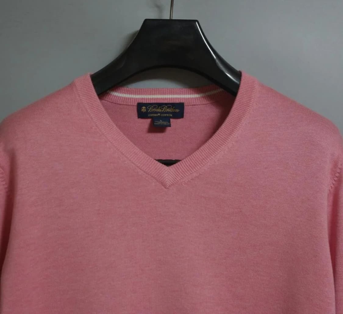 브룩스브라더스 수피마코튼 브이넥니트 L 상품이미지1