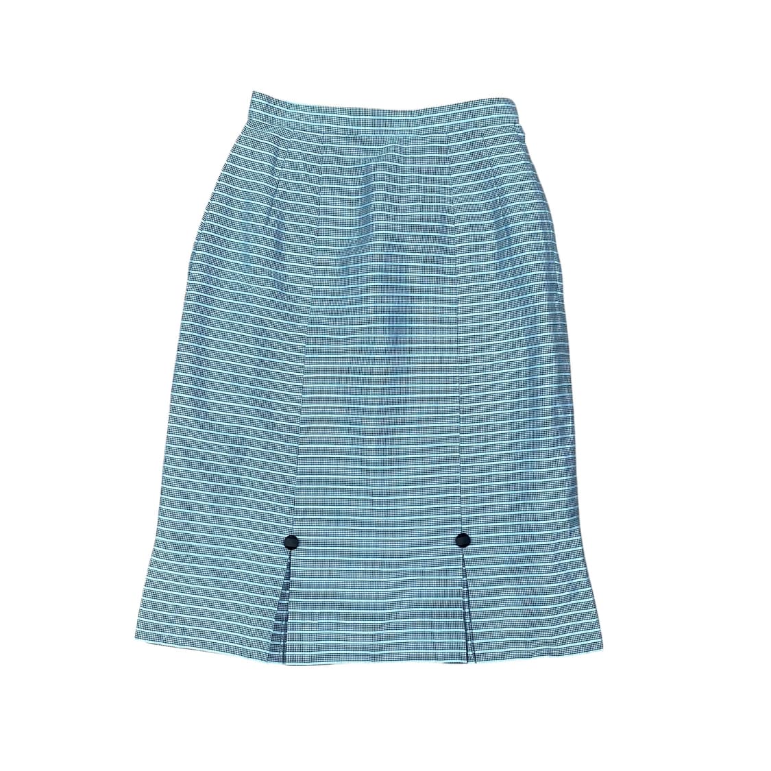 Blue Button Pleats Midi Skirt  상품이미지2