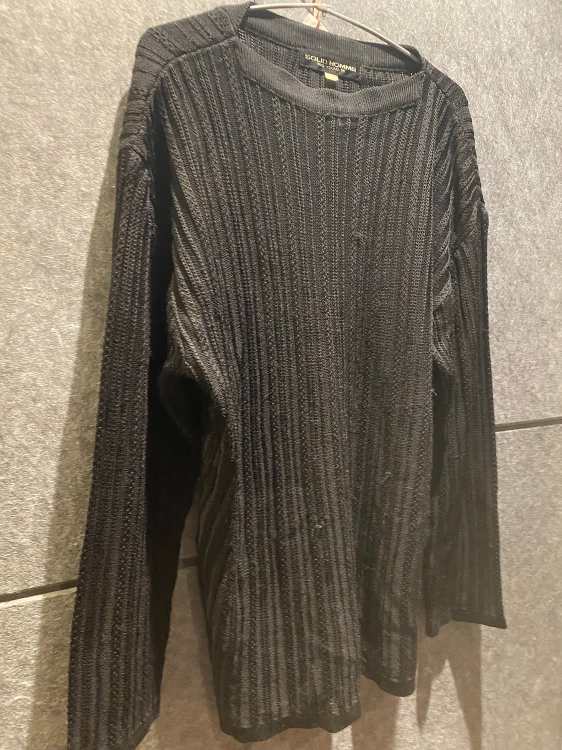 Solid homme archive heavy knit black XL 상품이미지1