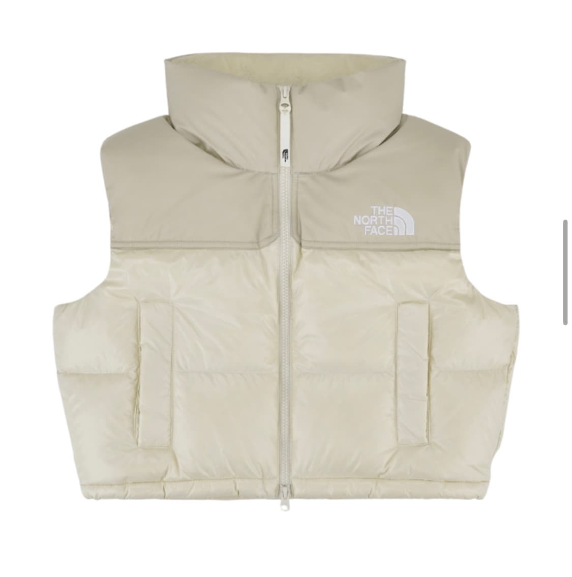 노스페이스 눕시 여성 다운 베스트 크림 S 상품이미지1