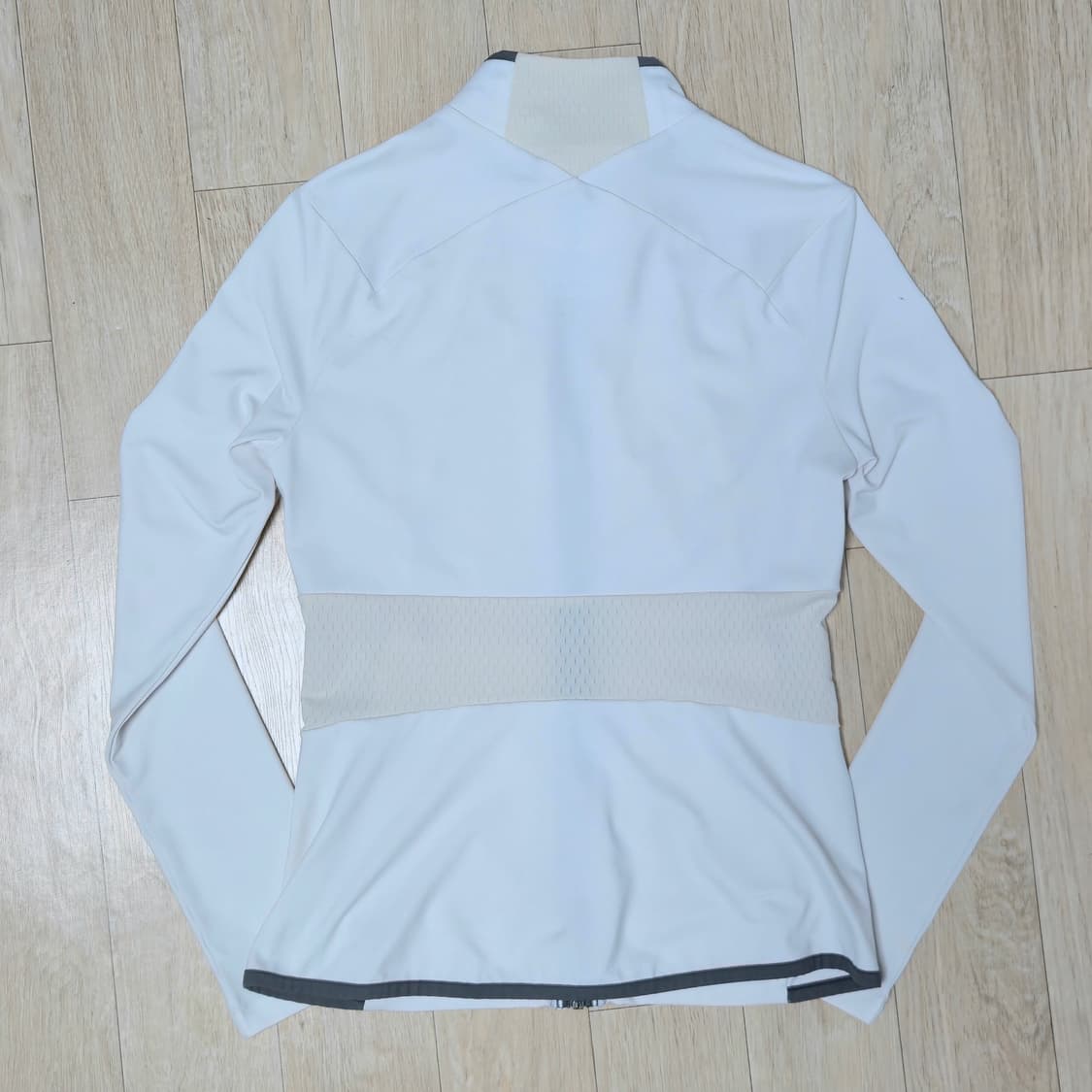 90) 데상트 아이보리 베이지 기능성 집업 자켓 져지 상품이미지7