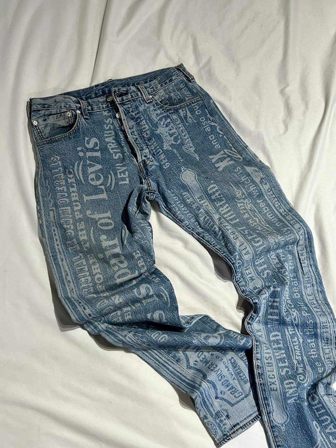 리바이스 화이트 택 501 데님 상품이미지1