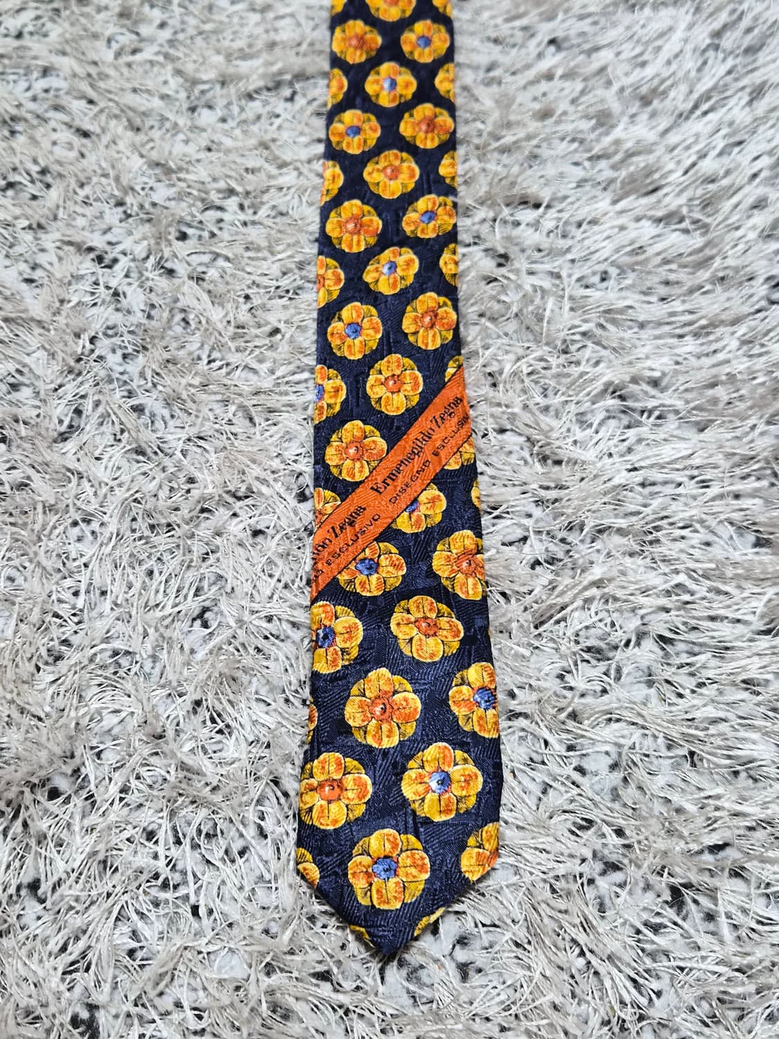 에르메네질도제냐Zegna 플라워패턴 넥타이 Free - N78 상품이미지7