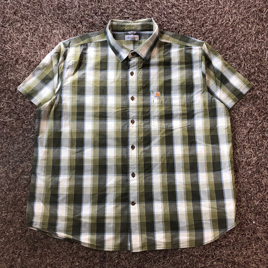 칼하트 체크 반팔 셔츠 상품이미지1