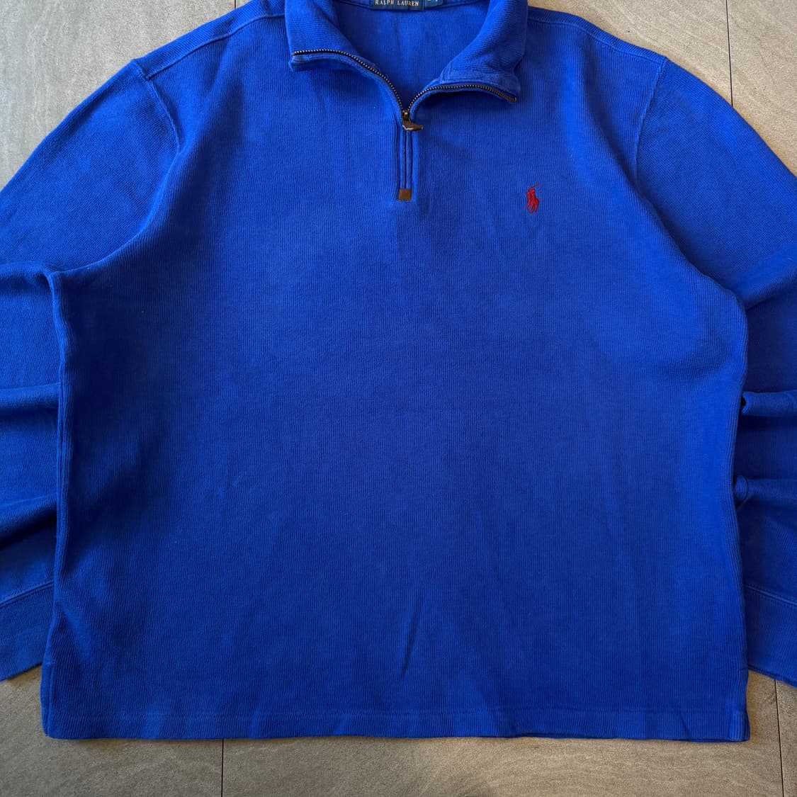 폴로 정품 블루 반집업 니트  상품이미지4