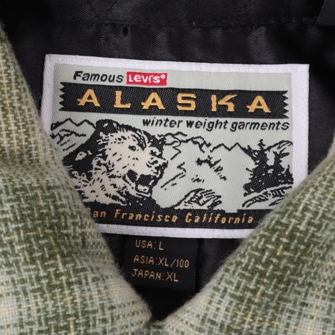 90s 리바이스 알레스카 울 체크 셔츠 상품이미지8