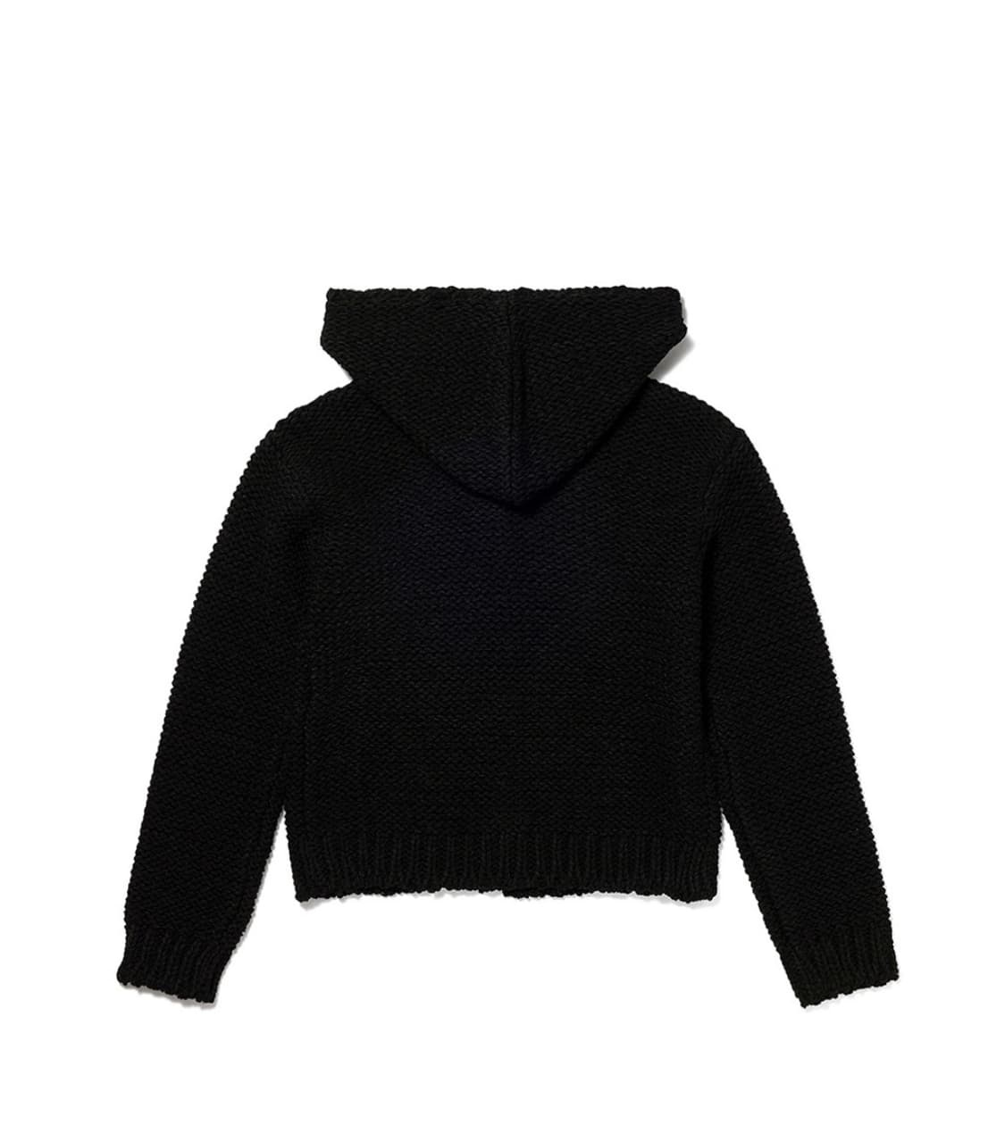 오픈와이와이 HOODED CHUNKY CARDIGAN, BLACK  상품이미지2
