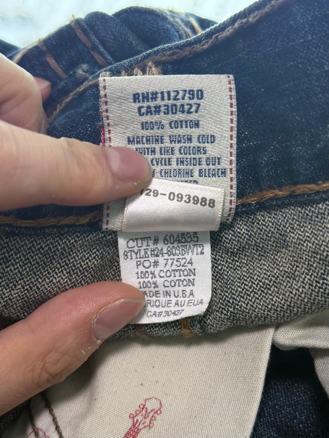 트루릴리젼 조이 웨스턴 부츠컷 와이드 플레어진 통바지 데님 34 나팔바지 상품이미지6