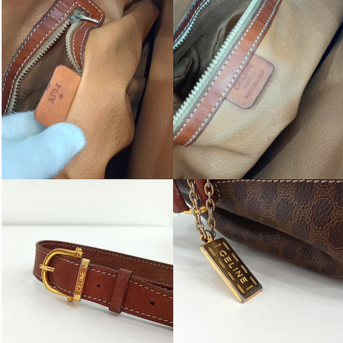 셀린느(CELINE) 빈티지 매카담 버킷백 드로스트링 숄더백 복조리백 상품이미지8