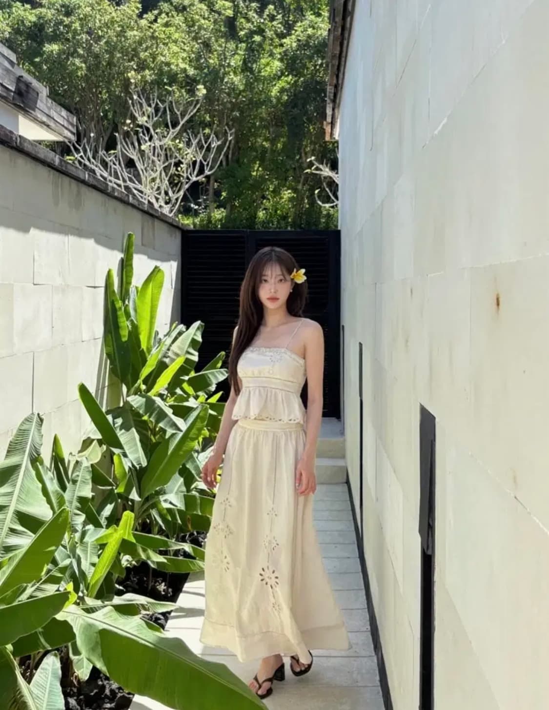 ZARA 츄 착용 자라 자수 펀칭 크롭 탑, 자라 자수 나시 상품이미지5